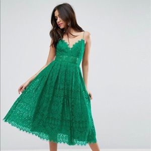NWT ASOS Lace Cami Midi Prom Dress